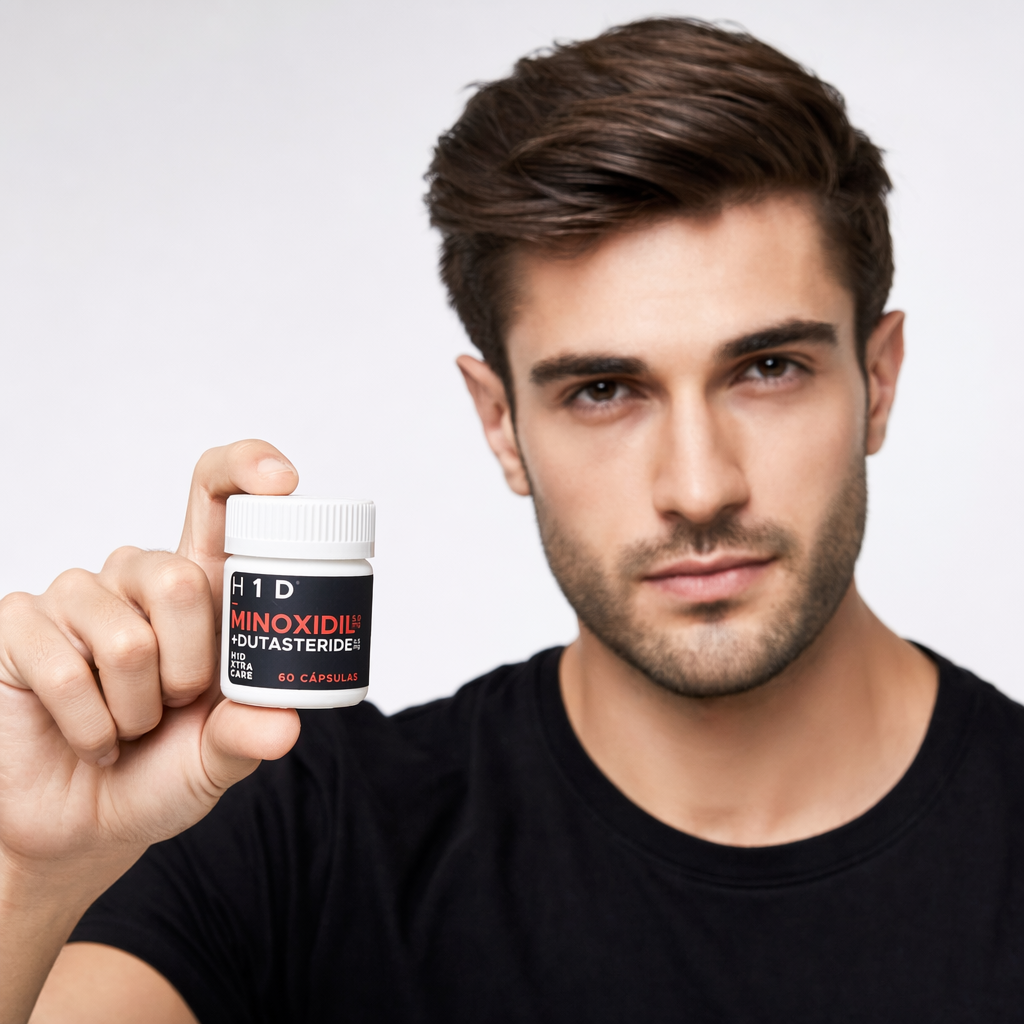 Minoxidil 5 mg + Dutasteride 0.5 mg Hair In 1 Day | Tratamiento Capilar Avanzado 60 Cápsulas - Image 2