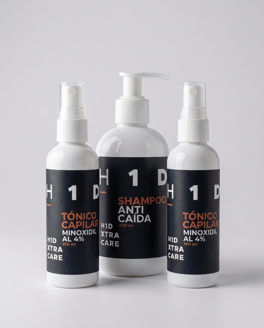 H1D XTRA CARE 2-Month Hair Tonic Kit | Minoxidil 4% + Free Anti-Hair Loss Shampoo