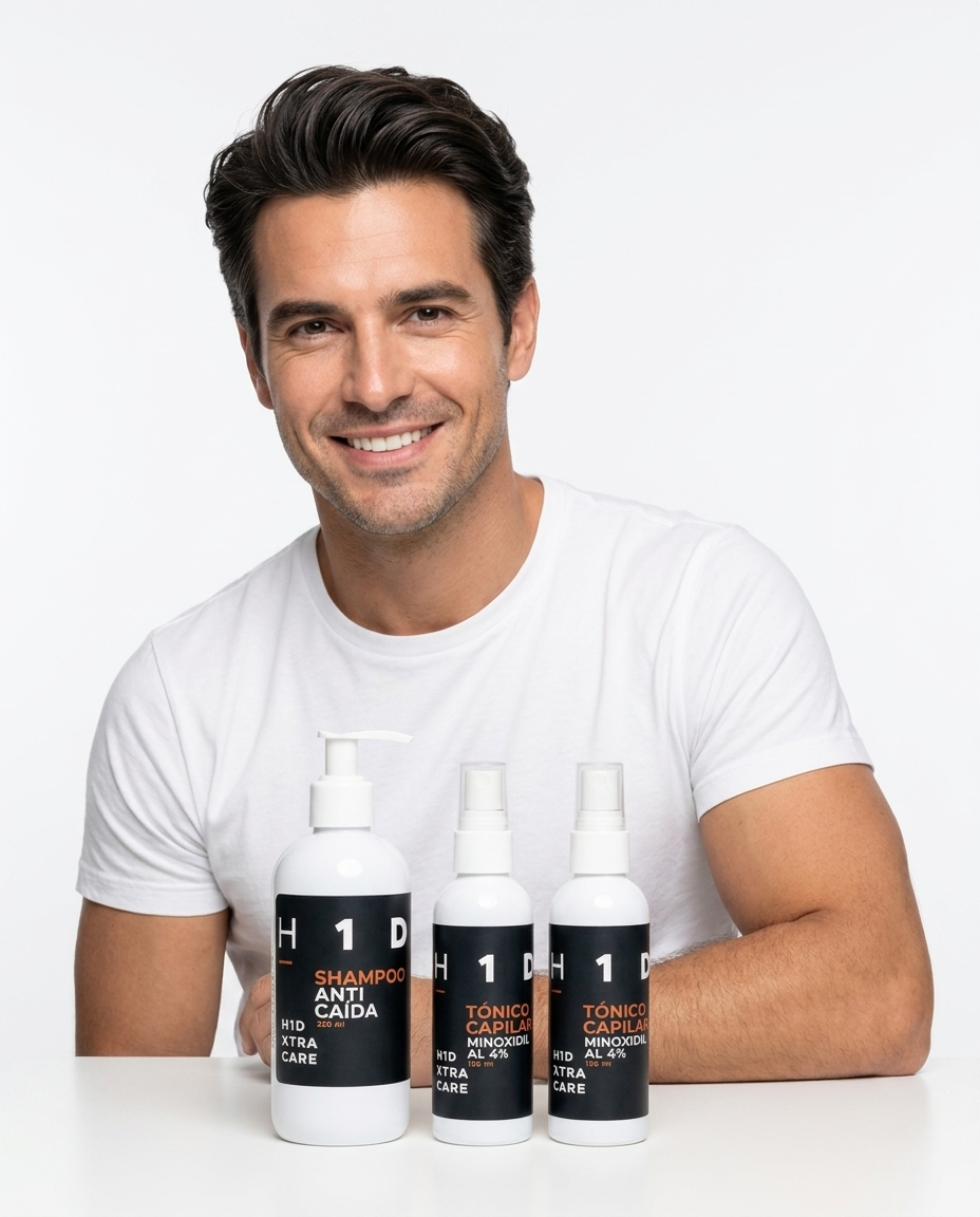 Kit Tónico Capilar H1D XTRA CARE 2 Meses | Minoxidil 4% + Shampoo Anticaída de Regalo - Image 3