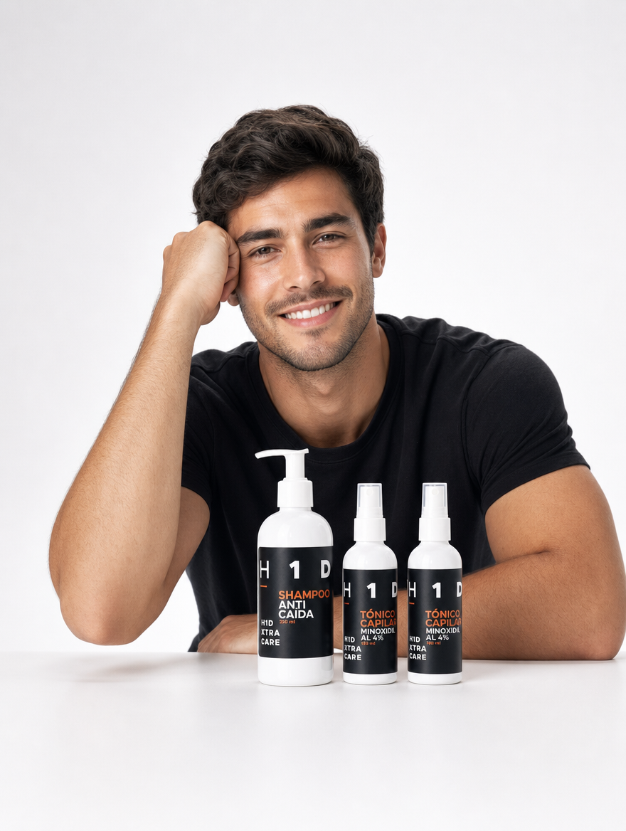 Kit Tónico Capilar H1D XTRA CARE 2 Meses | Minoxidil 4% + Shampoo Anticaída de Regalo - Image 5