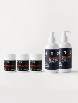 Kit Tratamiento Capilar Oral H1D XTRA CARE 6 Meses | Minoxidil y 2 Shampoos de Regalo - Image 4