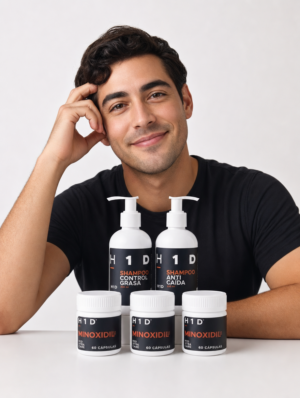 Kit Tratamiento Capilar Oral H1D XTRA CARE 6 Meses | Minoxidil y 2 Shampoos de Regalo - Image 5