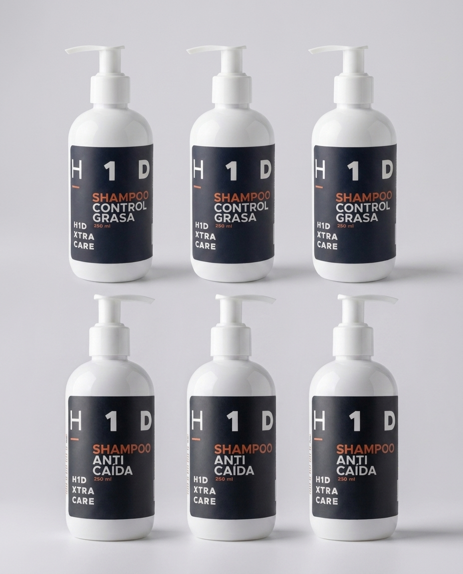 H1D XTRA CARE 3-Month Topical Treatment Kit | Hair Loss Prevention + Oil Control and 2 Free Shampoos
